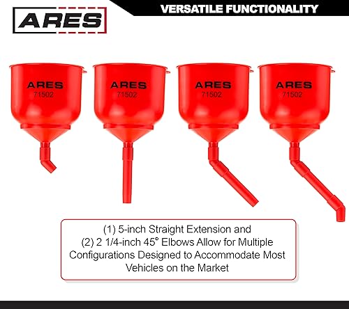 ARES 71502 No-Spill Coolant Funnel Kit, Eliminates Air Pockets | Eliminates trapped air pockets and squeaky belts due to overflow.