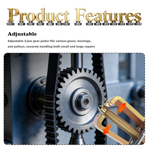 4 Inch 2 Jaw Small Gear Puller Adjustable,High Strength Pulley Puller Tool for Dismantling Gear and Bearings,Professional 2 Jaw Pullers Tool Separate Lifting Automotive Tools