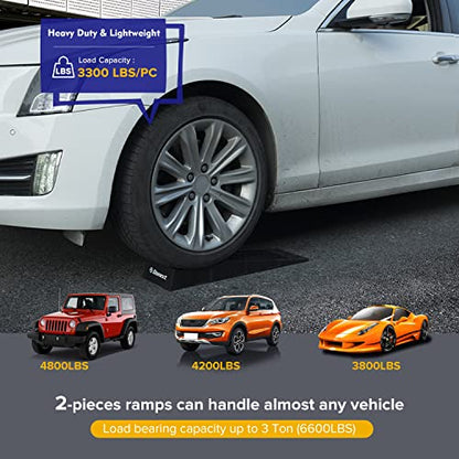 Ramps Low Profile Plastic Car Service Ramps 3 Ton Truck Vehicle - 2 Pack - size: 3 Ton