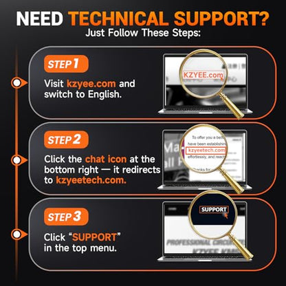 KZYEE KC601 Heavy Duty Truck Scanner, Diesel Scanner Diagnostic Tool for Cummins, CAT, Freightliner, International, Mack, Volvo & Detroit, Read & Clear Codes, Live Data, Free Lifetime Updates