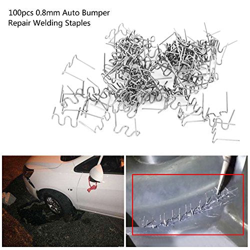 600pcs 0.8mm Car Hot Staples Welding Staples, Keenso Bumper Repair Pre Cut Bodywork Plastic Welding Staples Repair Tool Kit (Wave Shape)