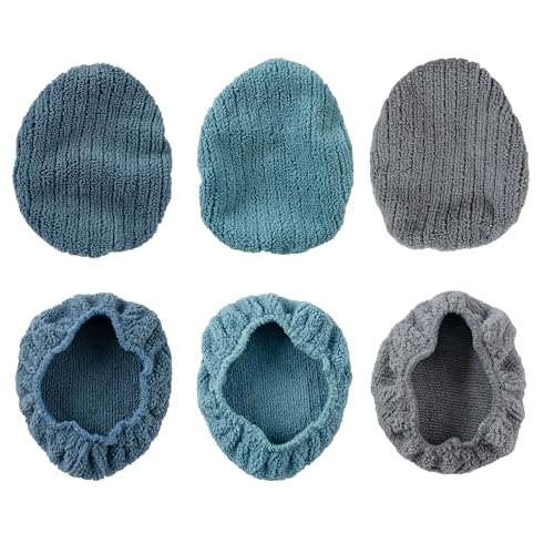 POLYTE Premium Lint Free Microfiber Cleaning Covers for Windshield Cleaning Tool, Fits 5.5x5 inch Triangle Plate, 6 Pack