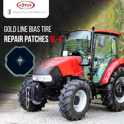 Lotus Gold Line Bias Tire Repair Patches GL-4 - size: 6x6"