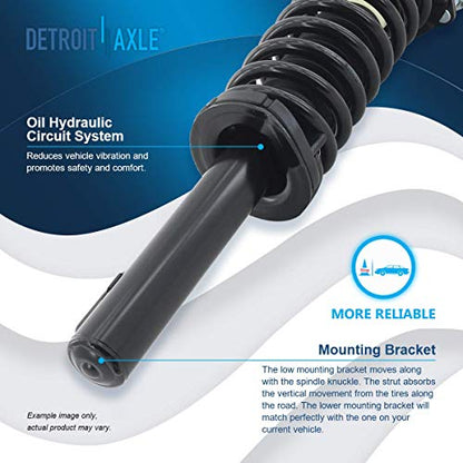 Detroit Axle - 2 Front Struts for 2005-2010 Jeep Grand Cherokee 2006-2010 Commander Complete Struts with Coil Spring 2006 2007 2008 2009 Replacement Ready Strut Shocks Assembly - size: 171377L_171377R/PAIR