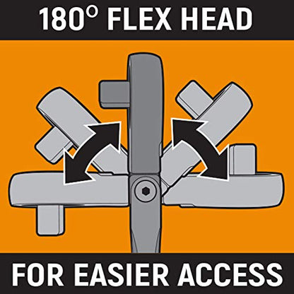 GEARWRENCH 3 Pc. 1/4", 3/8" & 1/2" Drive 90 Tooth Dual Material Locking Flex Head Ratchet Set - 81298T, Multi, One Size - style: 90 Tooth Dual Material Locking Flex Head