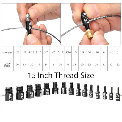 Nut and Bolt Thread Checker, Bolt Size Finder, 28 Male/Female Thread Gauges (15 Inch & 13 Metric) Thread Checker Standard and Metric, Bolts and Nut Identifier Gauge - size: 28 Gauges (15 Inch & 13 Metric)