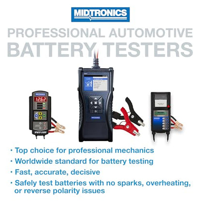 Midtronics MVT Handheld Battery Tester, MDX-AI Powered, Fast & Accurate Diagnostics for 6V/12V Automotive, Marine, Power Sports, Heavy Duty Batteries, Rechargeable (MVT-200P)