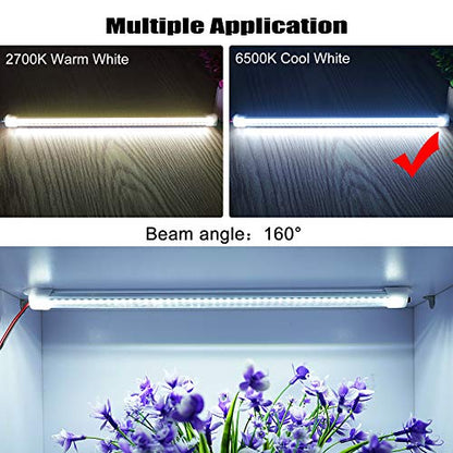 12v LED Interior Light Bar, DC 12 Volt led Strip Lights with Switch and Magnets, 6500K White Light for Enclosed Cargo Trailer Car RV Van Truck Lorry Cabinet Camper Boat Caravan Motorhome 8P - size: 8 P