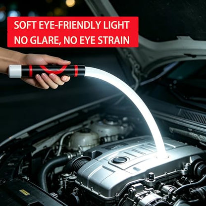 Flexible LED Flashlight Stick, 30in Rechargeable Bendable LED Light Stick, Handheld LED Work Light with 3 Brightness Modes for Car Repair, Mechanics, Garage & Under Hood Vehicle Inspection