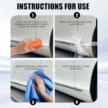 3PCS Hex-Logic Hand Applicator Pad Kit, Car Detailing Kit, Wax Applicator Pads, Buffing Waxing Polishing Sponge Set Universal for Car Buffer Polisher Compounding, Polishing and Waxing