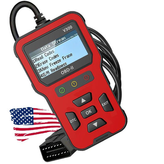 OBD V300 2 Scanner Check Engine Clear Code Reader Live Data Freeze Frame I/M Readiness Vehicle VIN Lookup Emissions Test Battery Voltage Test Works on All 1996 and Newer Gas only Vehicles