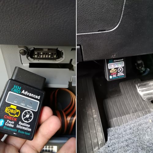 Sun Walker OBDII Car Diagnostic Scanner, Professional Bluetooth Auto OBD2 Diagnostic Tester Scan Tool, Wireless Engine Fault Code Reader for Phone and PC, Car Accessories