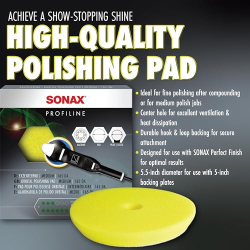 SONAX Cut and Polish Foam Pad Kit | Quality Foam Pads for Cutting & Polishing | Enhances Paint Correction & Finish | Compatible with Dual Action & Rotary Polishers | SON-493-PKIT-FBA