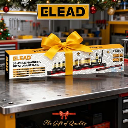 ELEAD 38-Piece Hex | Torx | Phillips Screwdriver Bit Set with 2.5” & 4” Bit Holder, Magnetic Bit Storage Rail, Allen Wrench Drill Bit Set, Tamper Proof Star Bit Set, S2 Steel - style: 38-Piece