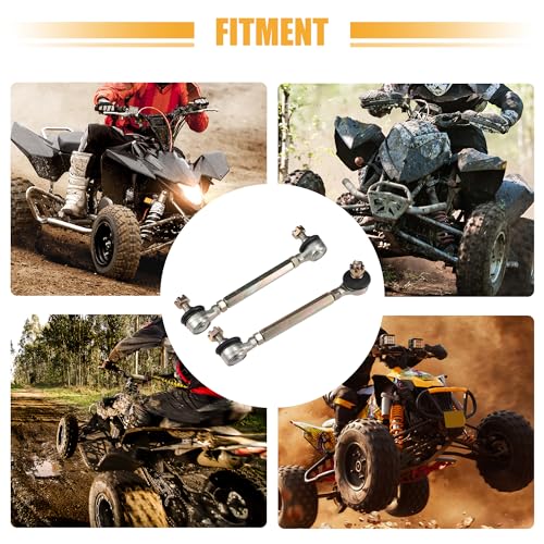 ACROPIX 10cm 3.94" Steering Tie Rod End Tie Rod Link Fit for 50cc 70cc 90cc 110cc 125cc 150cc ATV Quad Four Wheeler with Ball Joint Accessories - Pack of 2 - size: 100mm