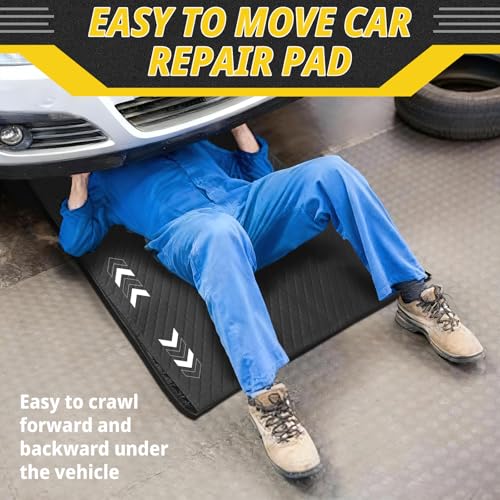 Rolling Creeper Mat, Foldable Under Car Repair Mat with Storage Bag, Portable Creeper Pad for Low Clearance, All Car Models & Terrains, Ideal for Garage/Auto Repair/Self-Driving Tour,57"X27"-1Pack