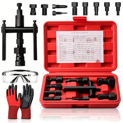10pcs Heavy Duty Blind Hole Bearing Puller Tool Set, 2026 Professional Pilot Bearing Removal Tools, Harley Wheel Bearing Tool for 8-25mm Bearings, Various Motorcycle Wheel Bearings (Red) - color: Red