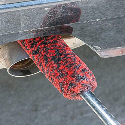 Soft Brsuh Wheel Brushes Set (3 Pack) - 3 Szie Synthetic Soft brsuhie Brush, 1x Car Detail Brush, Wheel Soft brsuhies Cleaning Brush for Car Rim Wheel Washing… - color: Red Handle