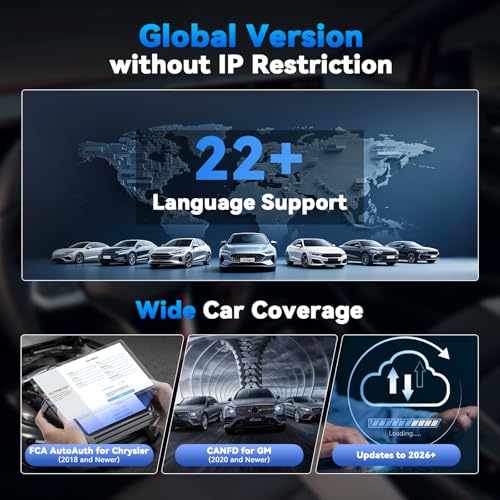 XTOOL D5S OBD2 Scanner, 16 Resets, Car Scanner for Engine ABS SRS Transmission, Crank Sensor Relearn, Throttle Relearn, EPB, Code Reader for Cars and Trucks, CAN FD&FCA Scan Tool, Lifetime Free Update