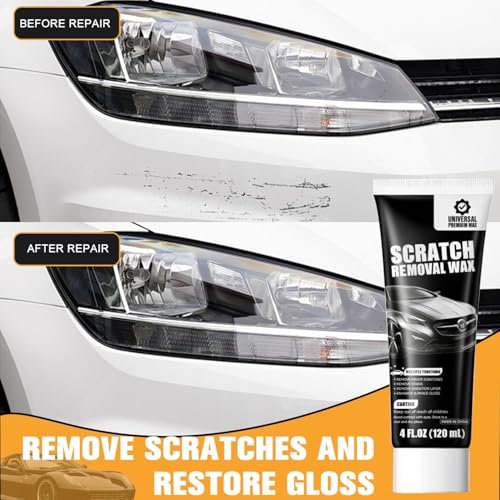 Car Scratch Remover Wax for Car, Scratch Remover for Vehicles for Vehicles Blemishes, Car Paint Scratch Repair, Polishing & Waxing Kits with Buffer Pad, Towel