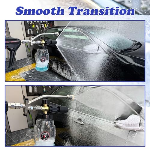 Tool Daily Pressure Washer Foam Cannon with Dual Connector Accessory, Double Tip Attachment for Soap Cannon, 5 Power Washer Nozzle Tips, 1/4” Quick Connect - size: 1 L