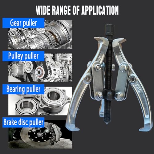 8 in 1 Gear Puller Set, 3" 4" 6" 8" Bearing Pulley Puller Kit, Cr-V Steel 2 Jaw & 3 Jaw Gear Puller with Reversible Jaws, 72Pcs Puller Set for Bearing Gear Pulley Flywheel Removal - size: 72pcs puller
