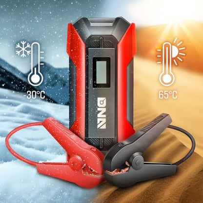 ‎DNA Motoring TOOLS-00214 12V 1500A 15000 mAh Multi-Function Portable Car Battery Jump Starter for Up to 7.0L Gas & 5.5L Diesel Engine, with Carry Case, Red - color: Red, style: 1500A Peak