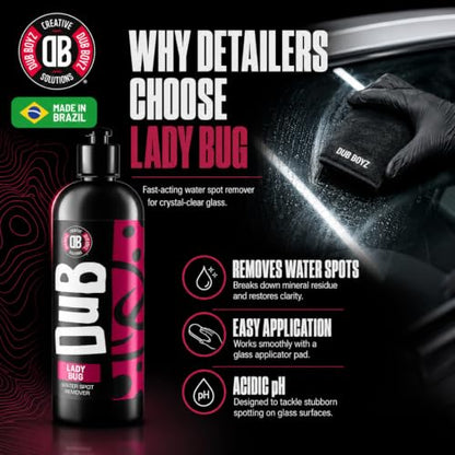 DUB BOYZ Water Spot Remover for Cars - 16oz Hard Water Stain & Mineral Deposit Cleaner, Safe for Glass, Chrome & Paint, Fast-Acting Spray Lady