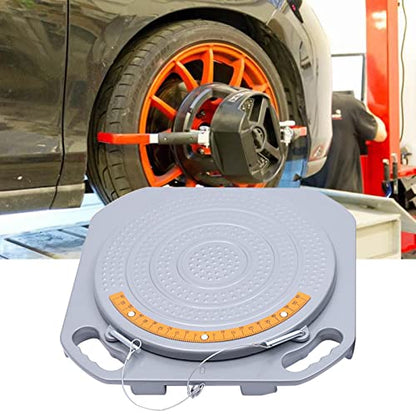 Wheel Alignment Tool, Pair Wheel Alignment Aluminum Turntable, Camber Alignment Tool for Car Truck, 360° Rotating 4 Ton Capacity
