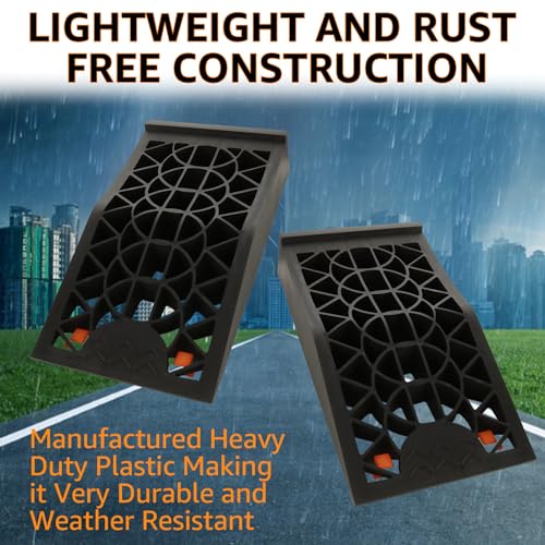 2 Pack Car Ramps for Jack Support and Lift Vehicle Maintenance, Low Profile Portable Car Service Ramps with Anti-Slip Pads for Garage for Maintenance or Oil Changes 17.2'' x 9.4'' x 3.1''