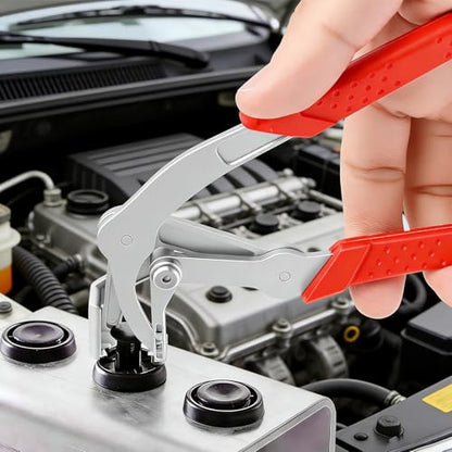 Professional Car Clip Pliers, Non-Destructive Auto Fastener Rivet Remover with 20Pcs 8mm Rivets, Stainless Steel Panel Clip Removal Pliers for Door Panels, Trim Clips, Rivets, and Interior Panels
