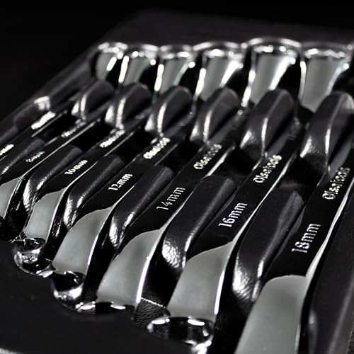 Olsa Tools Bolt Extractor Offset Wrench Set - 7pc Rounded Fastener Remover Kit - 6-Point Box-End Metric Design - Stripped Bolt & Nut Removal Tool - Professional Grade Mechanic Wrenches - Part: 1311 - color: 7pc Set, size: Metric