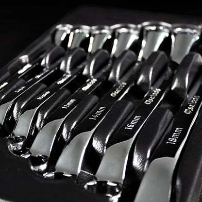 Olsa Tools Bolt Extractor Offset Wrench Set - 7pc Rounded Fastener Remover Kit - 6-Point Box-End Metric Design - Stripped Bolt & Nut Removal Tool - Professional Grade Mechanic Wrenches - Part: 1311 - color: 7pc Set, size: Metric