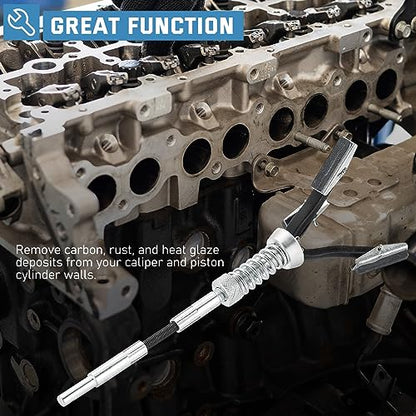ATPEAM Engine Cylinder Hone Tool Adjustable Deglazer Set for Grinding Holes from 3/4" to 2-1/2" Diameter with Extra 3-Piece 1-1/8" Long Stones 220 Grit - size: 1-1/8''