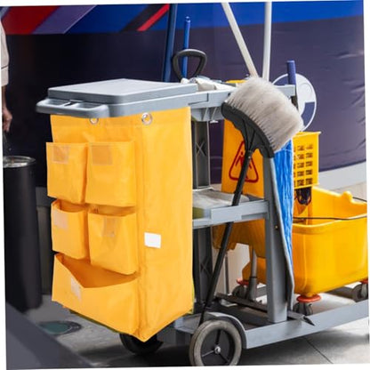 Replacement Janitorial Bags Rolling Cleaning Bag Strong Canvas Cleaning Cloth - color: Yellow
