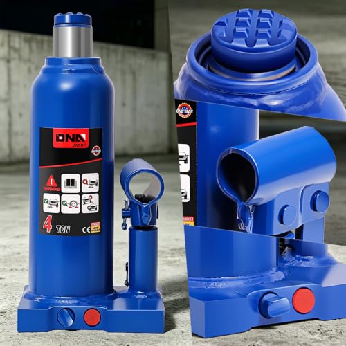 DNA Motoring 4 Ton / 8000 lbs Lifting Automotive Welded Hydraulic Bottle Jack for Car SUV Pickup, Auto Repair, with Manual Handle & Carrying Storage Case, Blue - color: blue, style: 4 ton