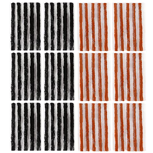 60 Pcs Tire Repair Plugs, Tire Repair Gum for Tubeless Puncture,Tires Strings Rubber Plug Tool for Car, RV, SUV, ATV, Motorcycle, Truck,Tractor - color: 30pcs Black 30pcs Red
