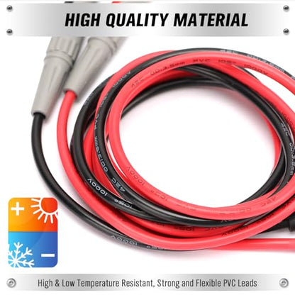 SWANLAKE 2-Piece Multimeter Test Probes, CAT III 1000V 20A Multi Meter Test Leads Kit, Ultra-Sharp Alloy Probe Tips, Voltmeter Leads, Multimeter Lead for Electrical Testing