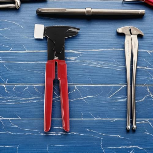 Garneck Heavy Duty Wheel Balancing Weight Plier Tire Repair Tool Kit with Hammer for Weights Tire Balancer Remover Pliers Portable and Compact Design