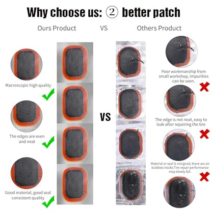 35 PCS Bike Tire Repair Kit, Bicycle Inner Tube Patch Kit with 28 PCS Vulcanizing Patches,Rubber Solution, Metal Rasp, Bike Tire Levers, Bike Patch Kit with Portable Box for MTB BMX Road Bike