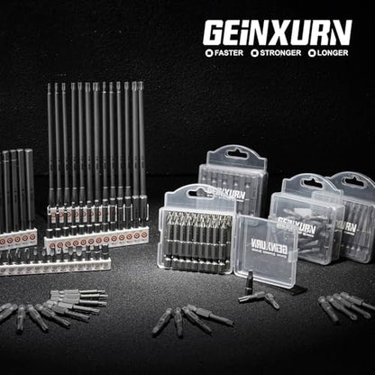 Geinxurn 71Pieces Fixedge Screwdriver Bit Set, 2Inches Magnetic Alloy Steel Phillips/Slotted/Square/Torx/Hex/Security Torx Insert Power Bits Tips with Impact Bit Holder and Portable Storage Cases - style: FXMX050-071