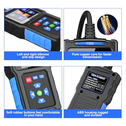 OBD2 Scanner Diagnostic Tool,2.4-inch TFT Color Screen, Car Code Reader OBDII/EOBD Scan Tool, Check Engine Light/Read Clear Fault Codes/Smog Check/DTC Lookup Live Data Stream