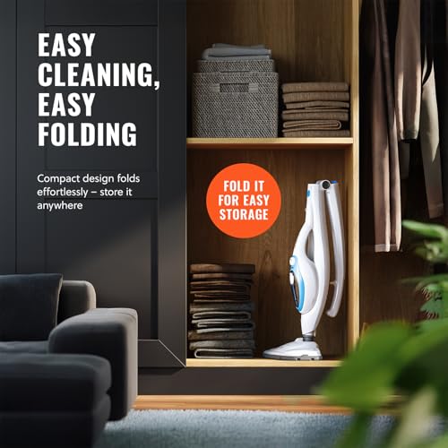 PurSteam 10-in-1 Steam Mop, Floor Steamer with Detachable Handheld Steam Cleaner for Tile, Hardwood Floors | Steam Mop with 10 Accessories | Detachable Steam Cleaner for Hard Floors, Stone, Hardwood, Tile | Washable Dirt Grip Pads - size: Large