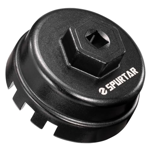 Spurtar Oil Filter Wrench for Toyota Oil Filter Removal Tool 64mm 6 Slots | 14 Flutes, Cap Style for for Corolla, Prius, Prius Prime, Prius V, Matrix, CT200h, Scion iM/iQ/xD 1.8L Engine - size: For Corolla, Prius