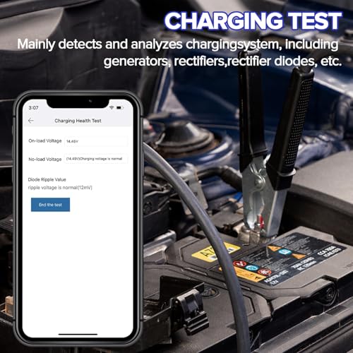 2026 Launch Upgraded BST360 6V 12V Car Battery Tester, Bluetooth Battery Load Tester Charging Cranking System Analyzer for Android/iPhone/Launch X431, 100-2000 CCA Alternator Tester Voltmeter