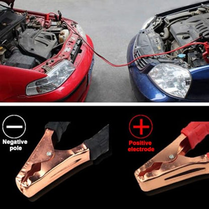 Jumper Cable – 500 a Heavy‑Duty Battery Cable for Truck, 1‑Gauge Copper‑clad Aluminum Wire | All‑Weather PVC Insulated Clamps, Car Battery Booster, Jump Start Kit, Automotive Power Lead