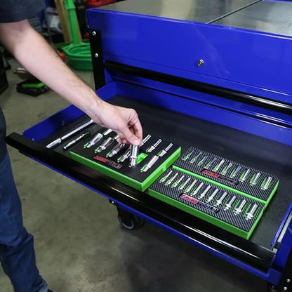 OEMTOOLS 23986 12 Piece Deep 1/4 Drive Socket Set, Deep Socket Set Metric 5-15mm, Heat-Treated Alloy Steel Sockets, Hard Chrome Finish, EVA Tray Storage - style: 1/4" Metric