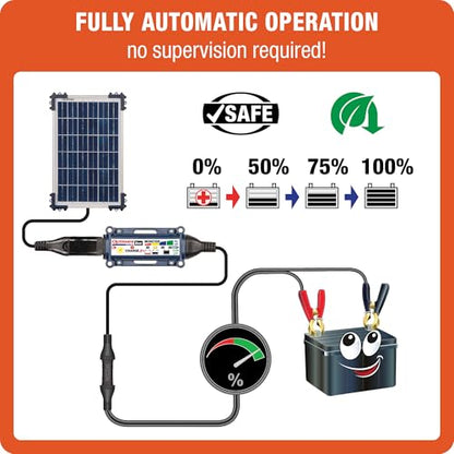 Optimate Solar Duo 10W, TM522-D1, 6-Step 12V / 12.8V 0.83A Weatherproof Solar Battery Saving Charger & maintainer - style: OptiMATE Solar DUO 12V / 12.8V charge controller with 10W Solar Panel