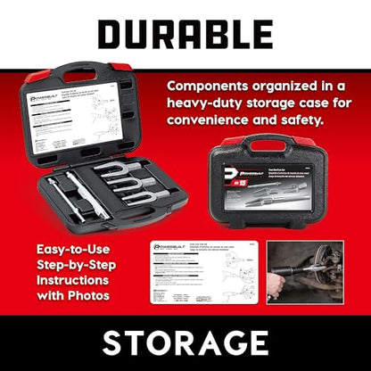 Powerbuilt 5 Piece Front-End Fork Set, Pickle Fork Tools Set, Tie Rod, Ball Joints, and Pitman Arms-648646 - size: 5 Piece, Pickle fork