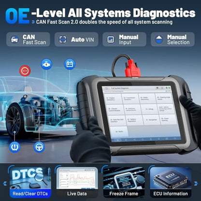 XTOOL D8S Bidirectional Scan Tool, AI Assisted OBD2 Scanner with ECU Coding | 42+ Resets, Topology Mapping, PMI, All System OBD2 Scanner for Car, Pre & Post Scan, FCA/CANFD/DoIP